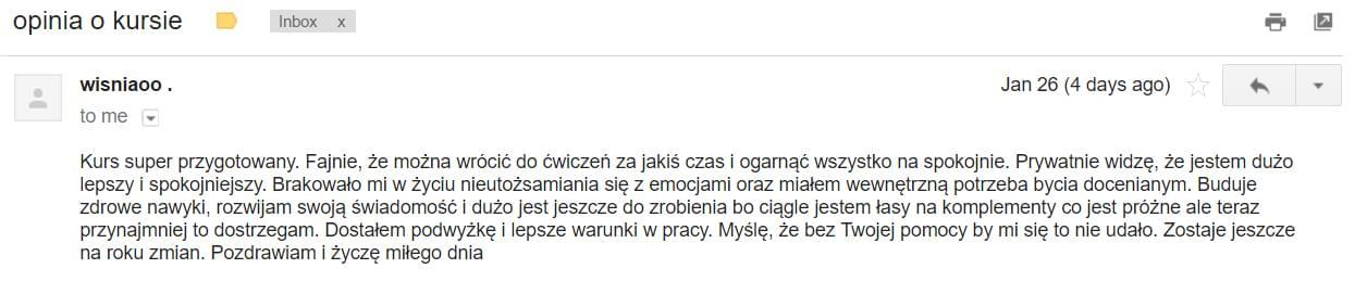 Opinia uczestnika