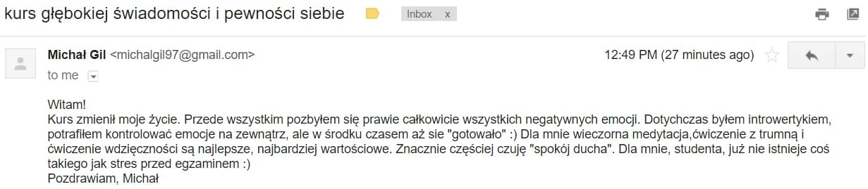 Opinia uczestnika