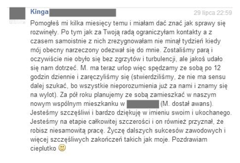 Opinia klientki