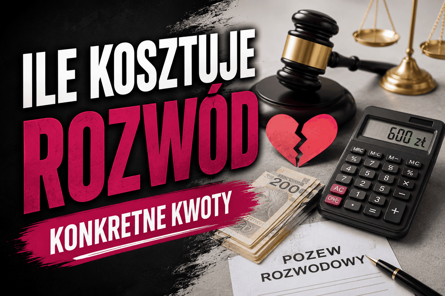 Ile kosztuje rozwód? Konkretne kwoty i od czego zależą