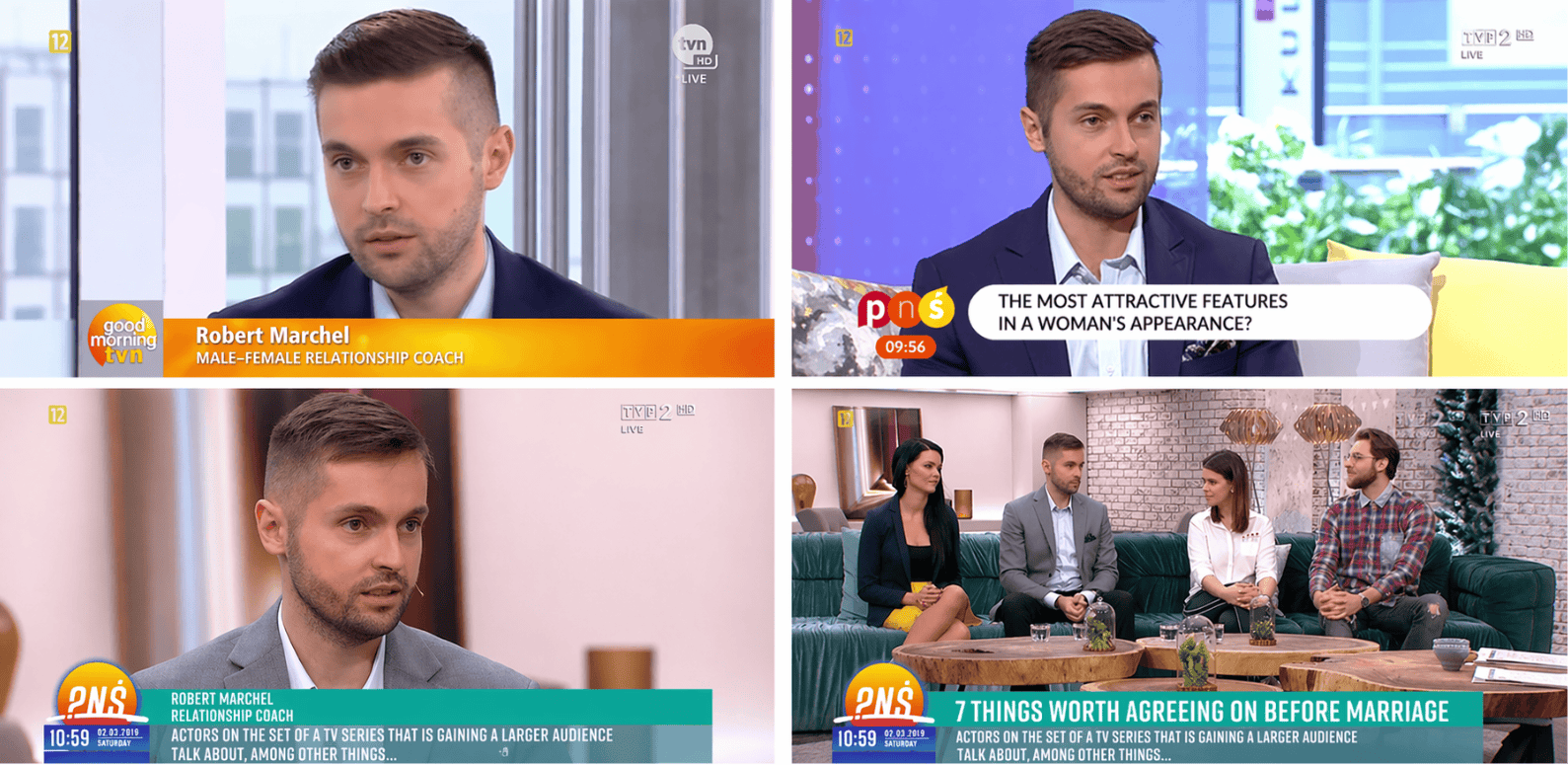 Robert Marchel występy w telewizji